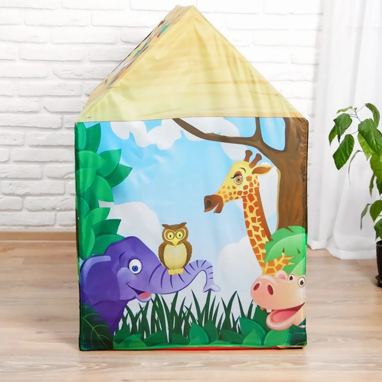 Playtime Foldable Tent House Zoo - Green