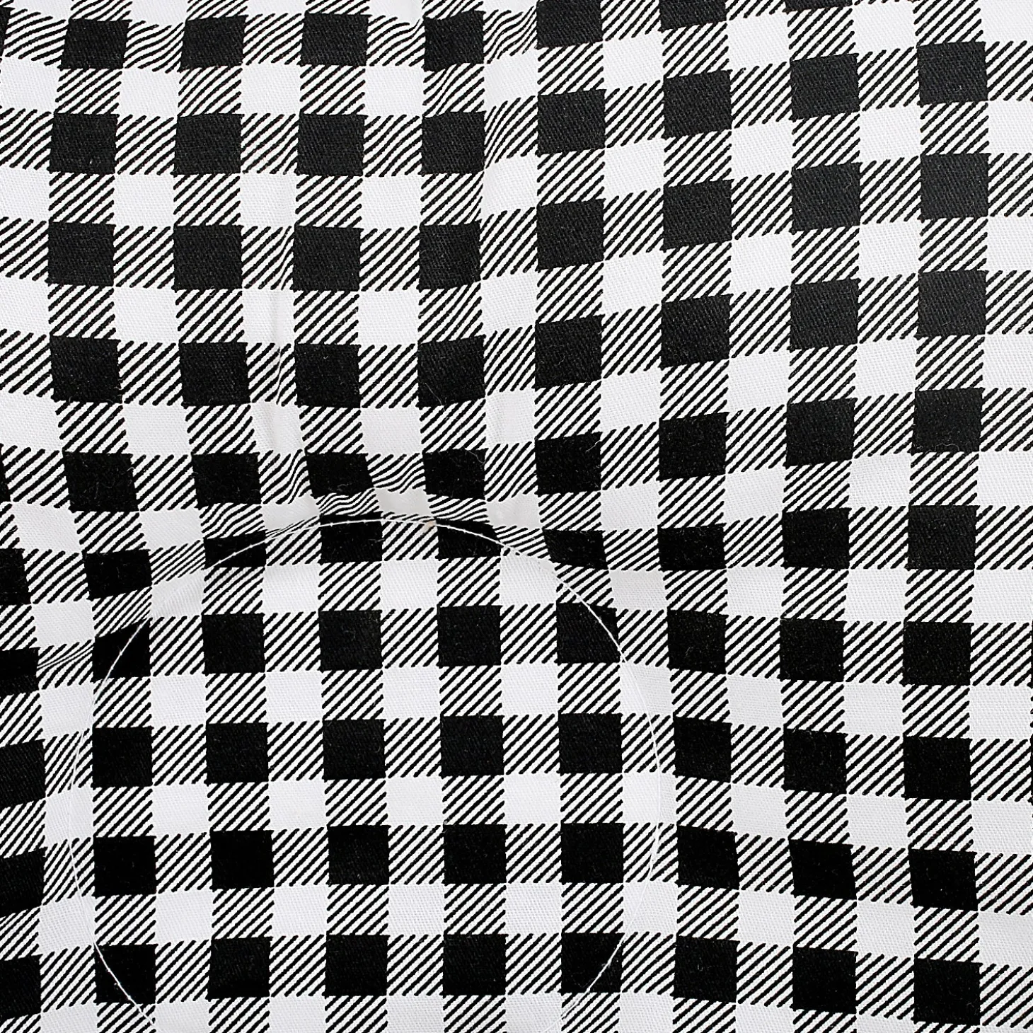 Polka And Plaid Black Dot Double Sided Pillow