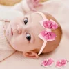 Polka Dot Pink Headband Set