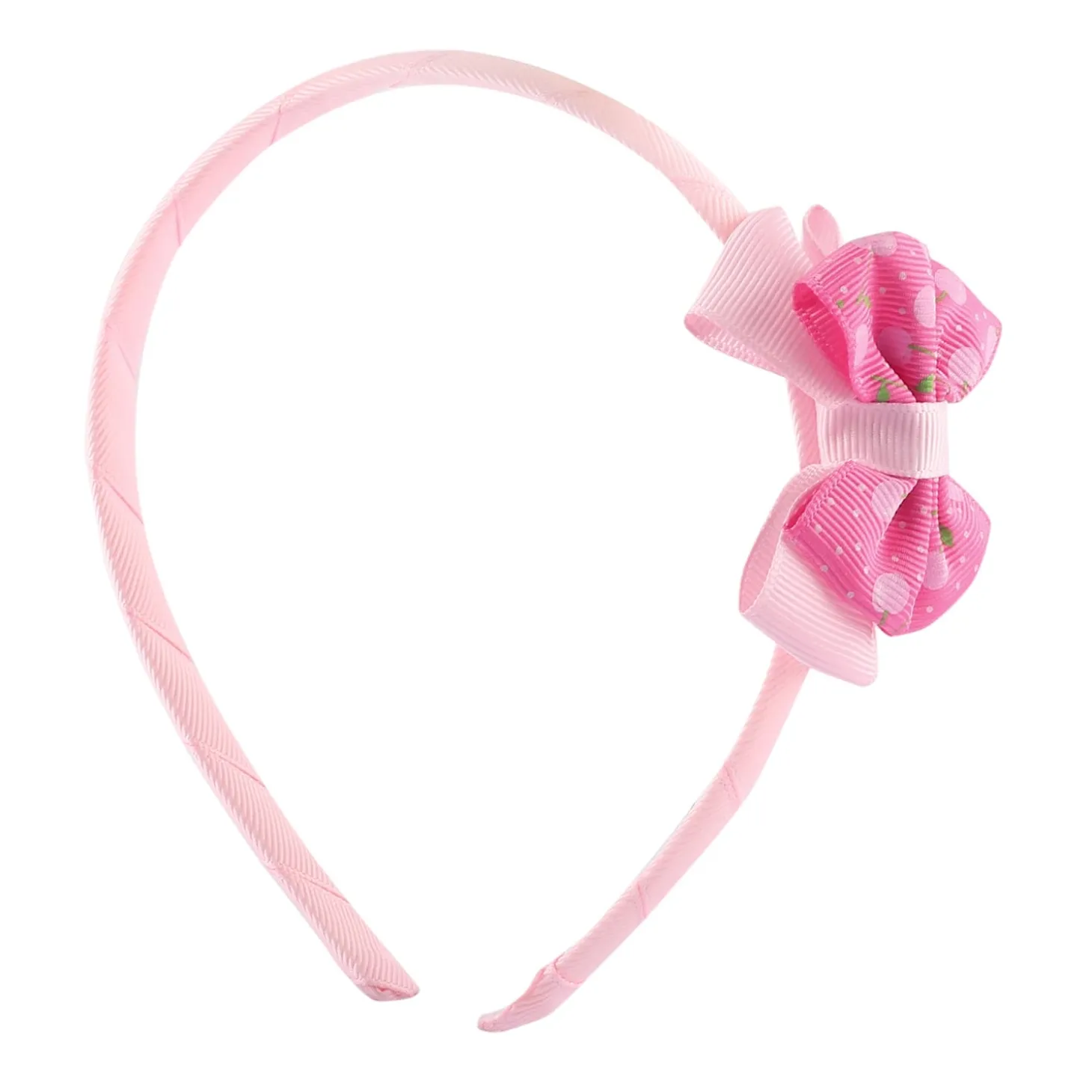 Polka Dot Pink Headband Set