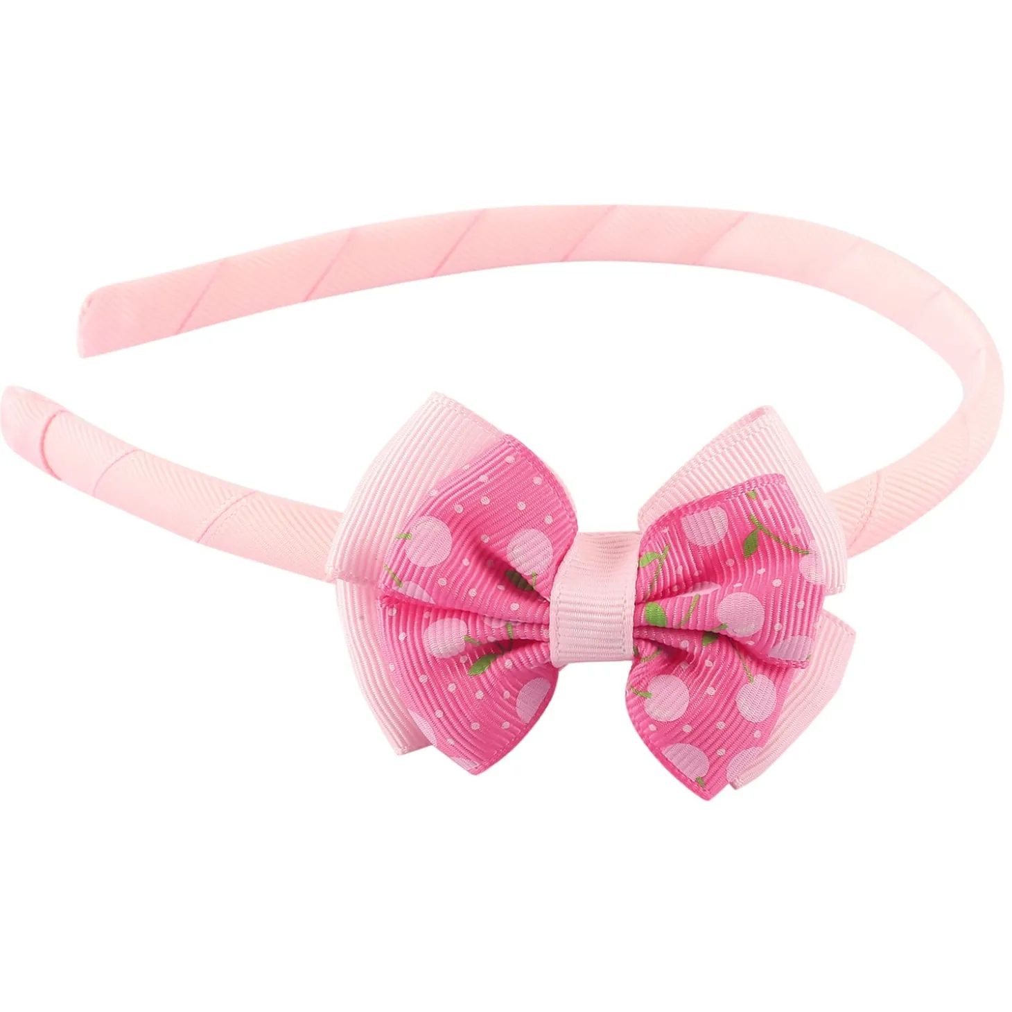 Polka Dot Pink Headband Set
