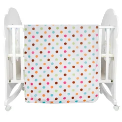 Polka Dot White Fur Blanket