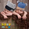 Pom Pom Blue And Grey 2 Pk Woolen Cap