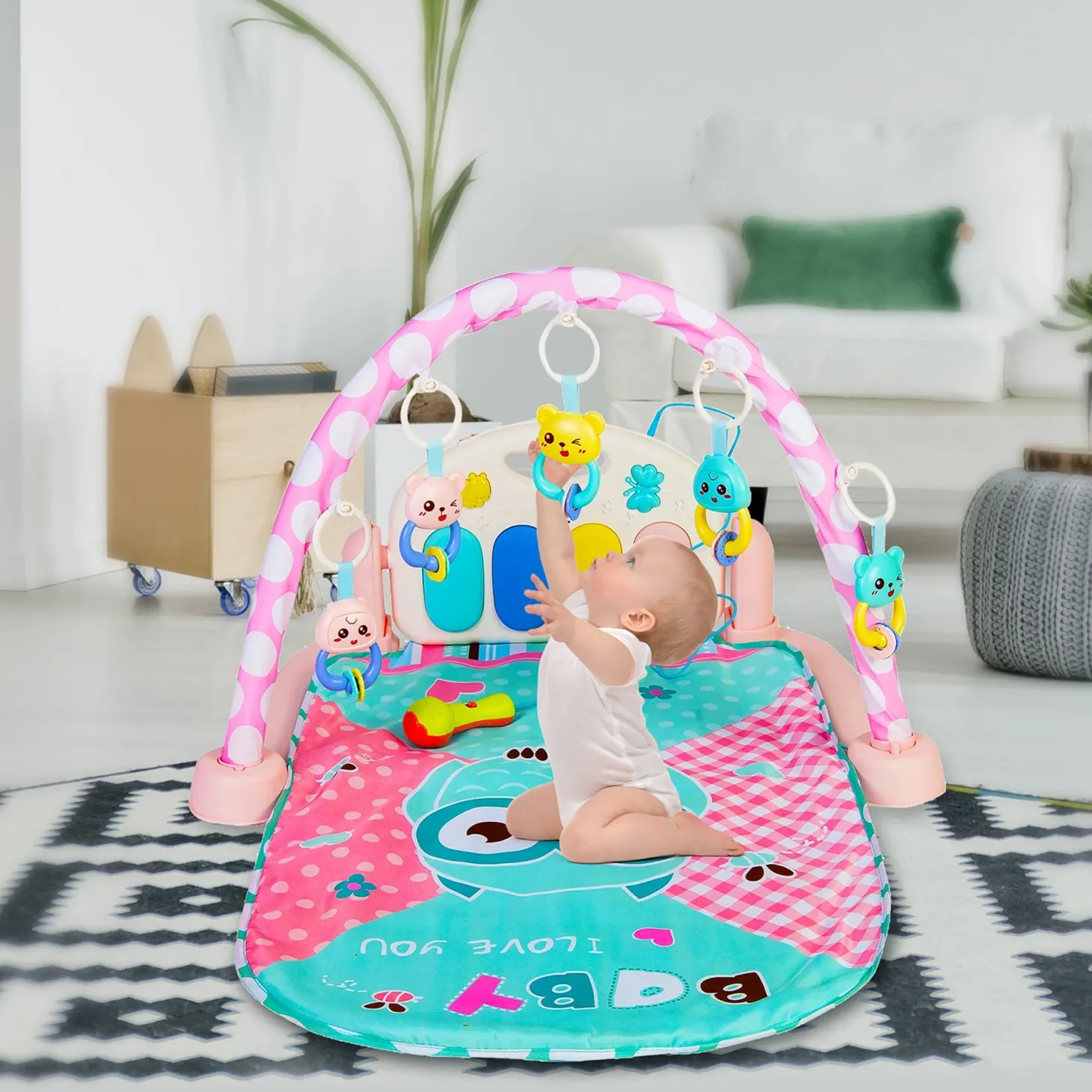 Premium Owl Blue Piano Activity Gym