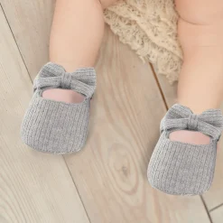 Pretty Bow Grey Booties