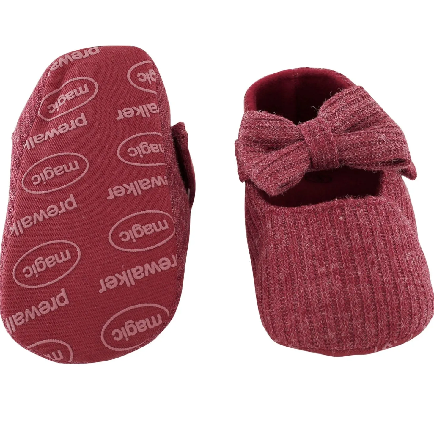 Pretty Bow Maroon Booties