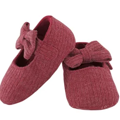 Pretty Bow Maroon Booties