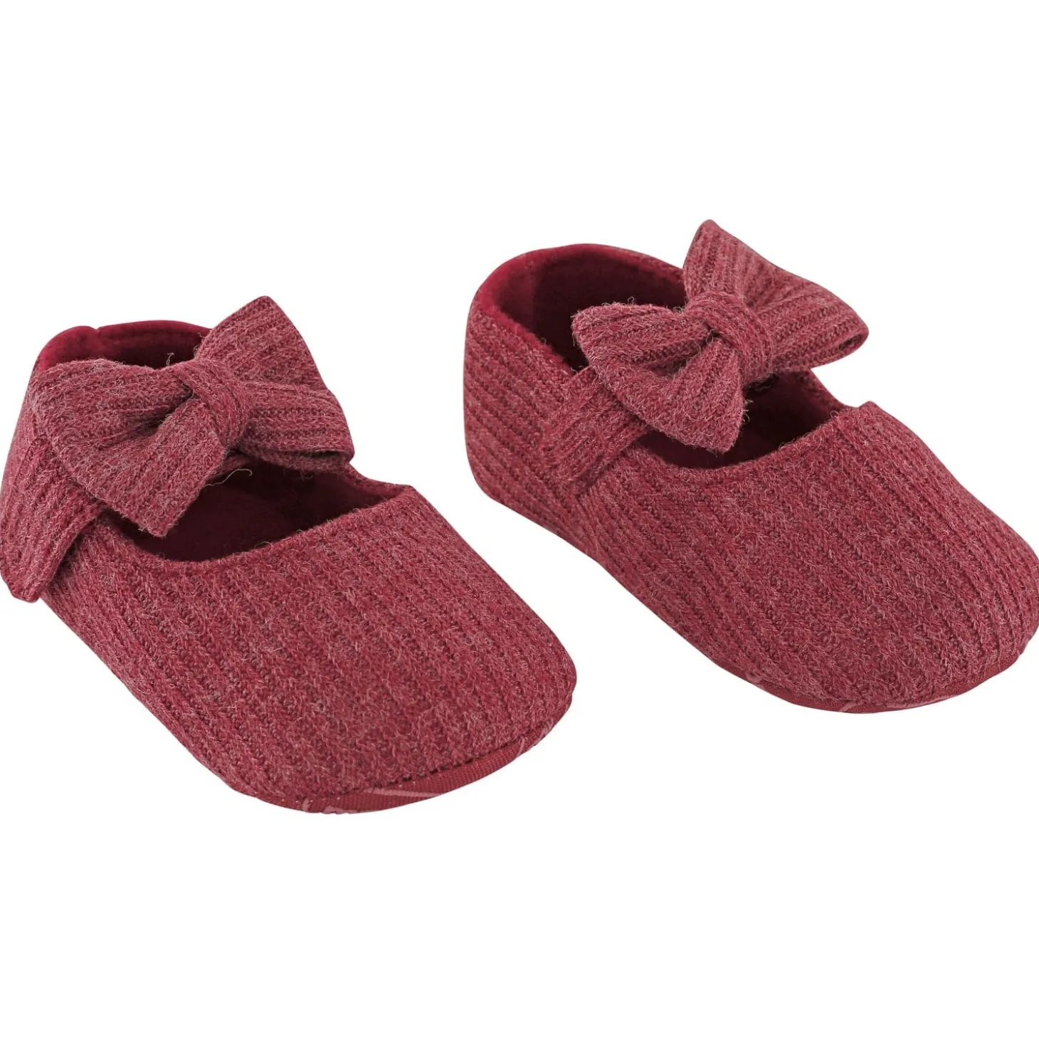 Pretty Bow Maroon Booties