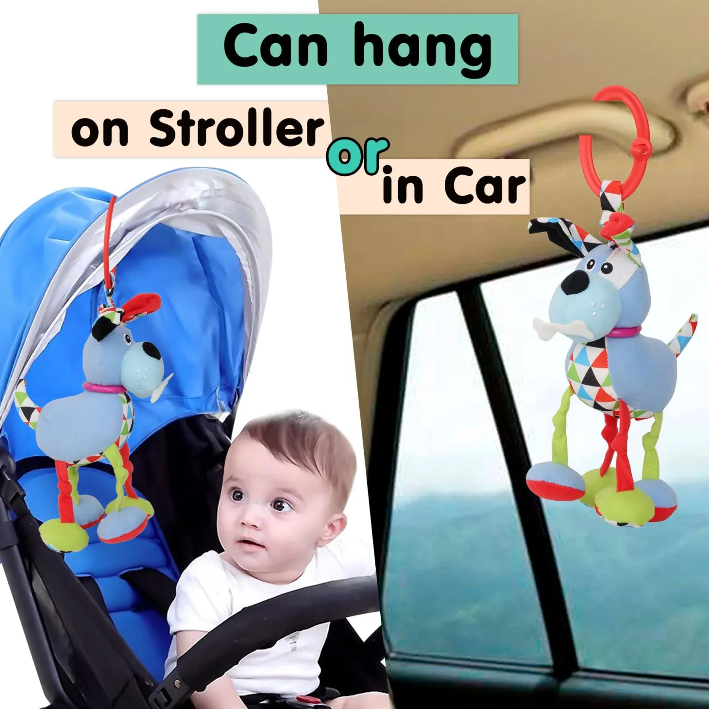 Puppy Blue Hanging Toy With Vibrations