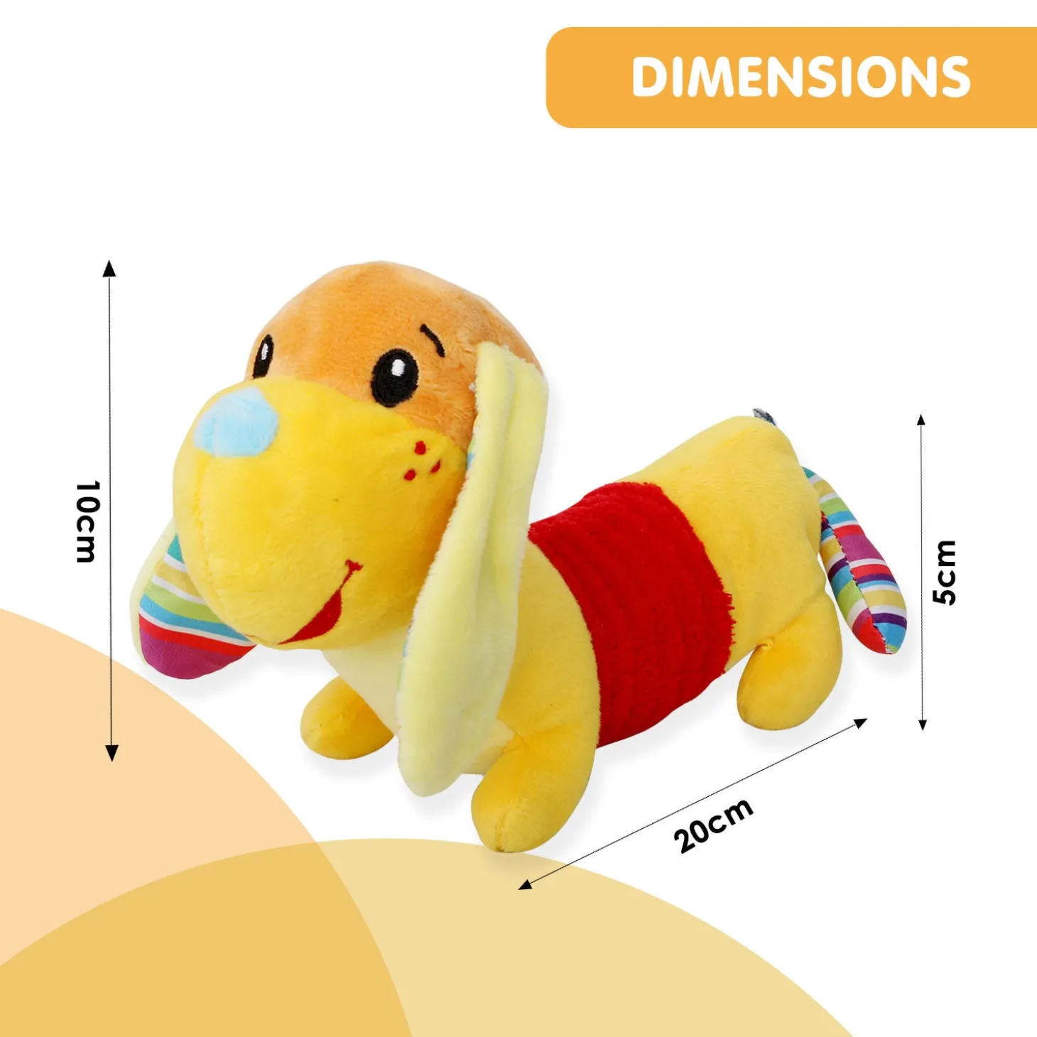 Puppy Yellow Soft Rattle Toy