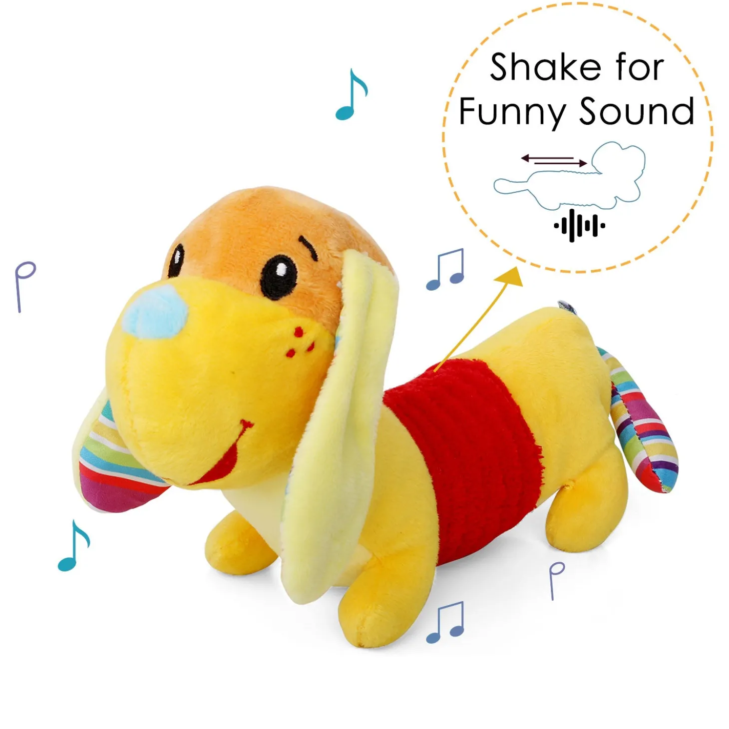 Puppy Yellow Soft Rattle Toy
