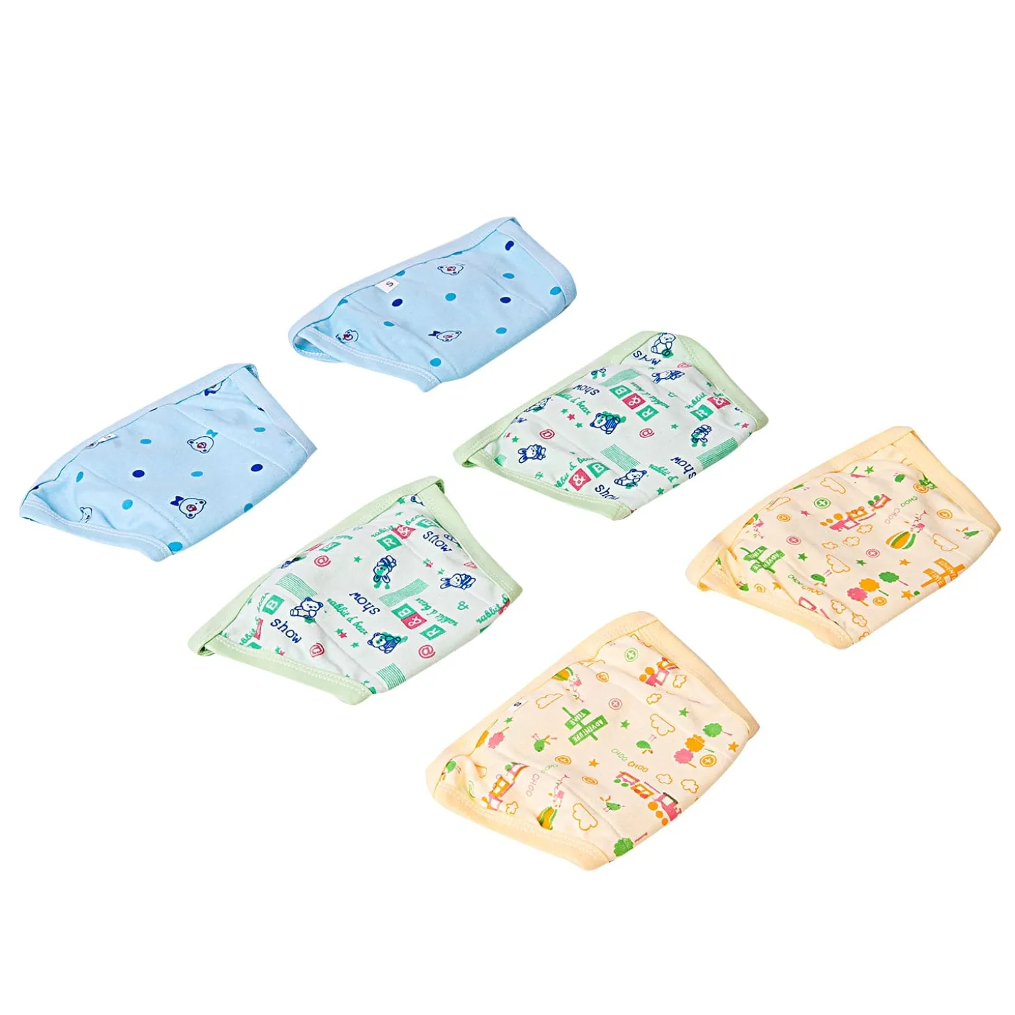 Rabbit And Bear Adventures Multicolour 6 Pk Padded Langot