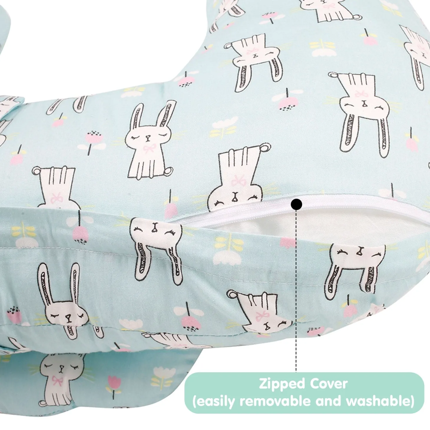 Rabbit Blue Feeding Pillow