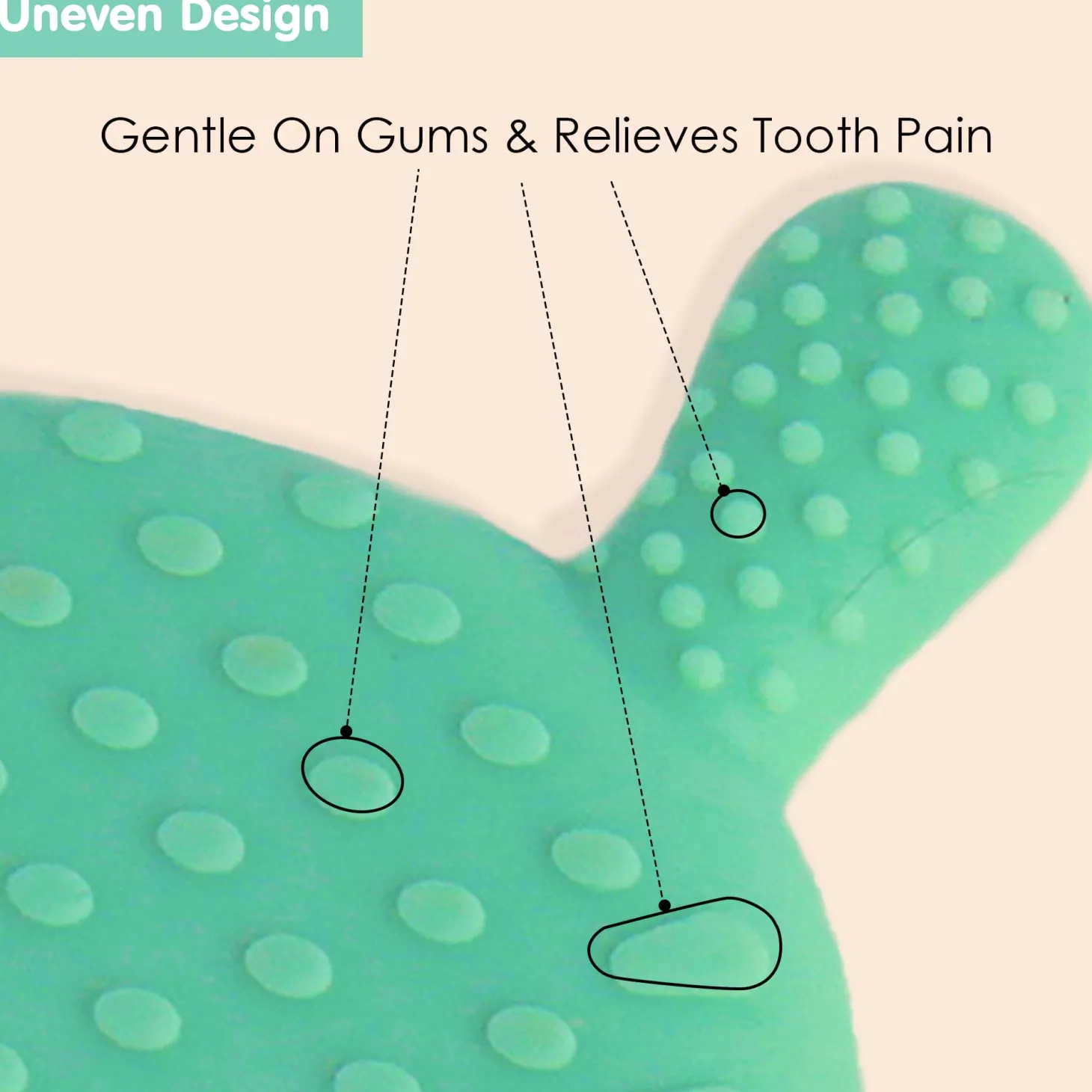 Rabbits Eat Carrots Green Teething Mitten - 1 pc