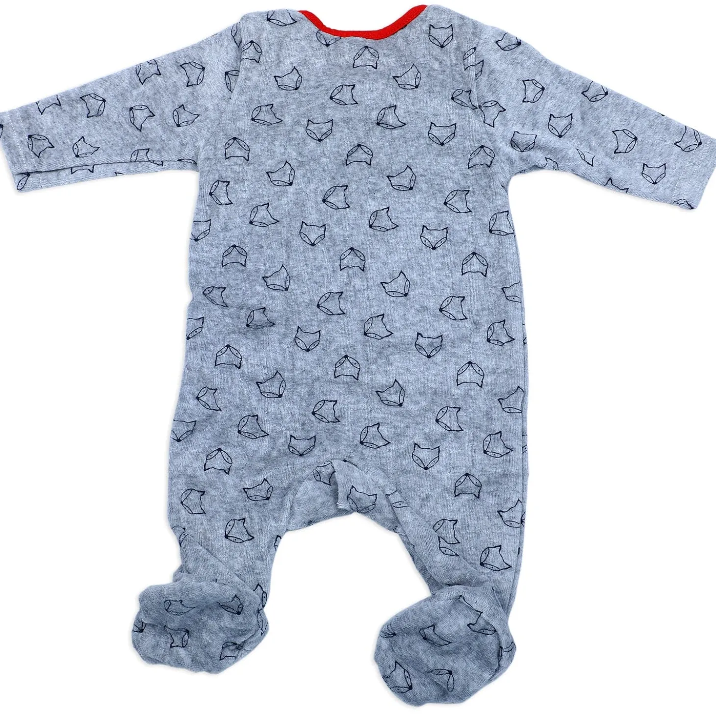 Rock Star Infant Full Sleeves Snap Button Bodynew born sleepsuits onlinesuit Romper - Grey