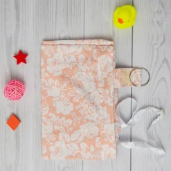 Rosy Cotton Breastfeeding Infant Nursing Cover Peach
