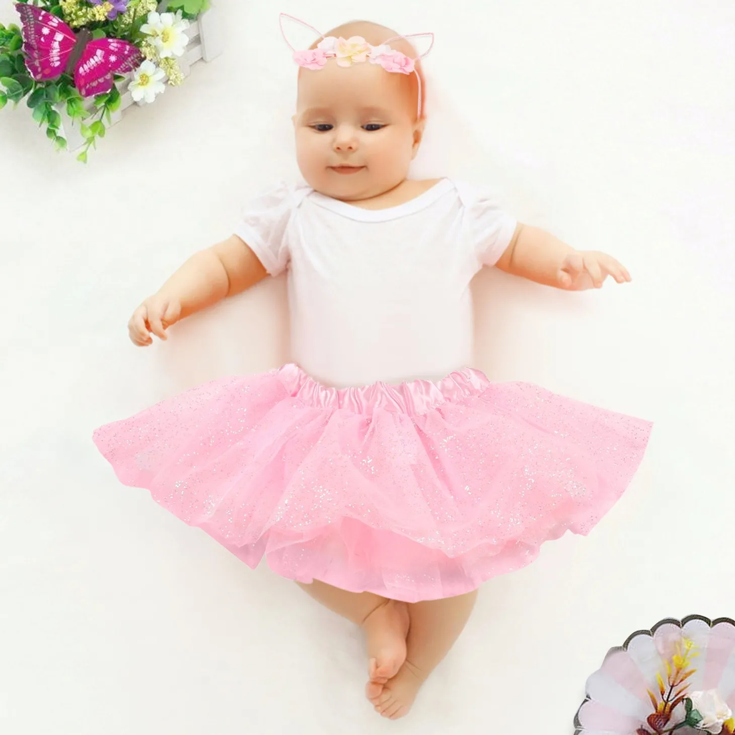 Rosy Princess Pink Tutu Skirt And Accessory Set