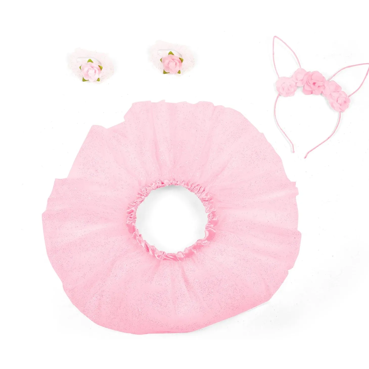Rosy Princess Pink Tutu Skirt And Accessory Set