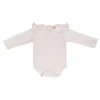 Ruffle Full Sleeve Cream 2 Piece Romper Set