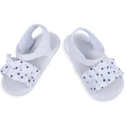 Ruffle Star Premium Girls Anti-Slip Sandal Booties - White