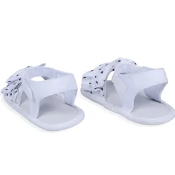 Ruffle Star Premium Girls Anti-Slip Sandal Booties - White