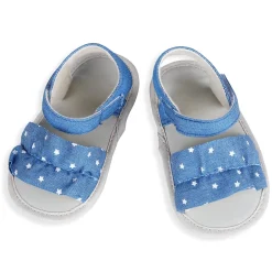 Ruffle Star Premium Girls Anti-Slip Sandal Booties - Blue