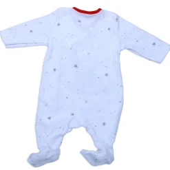 Santa's Favourite Infant Full Sleeves Snap Button Bodysuit Romper - White