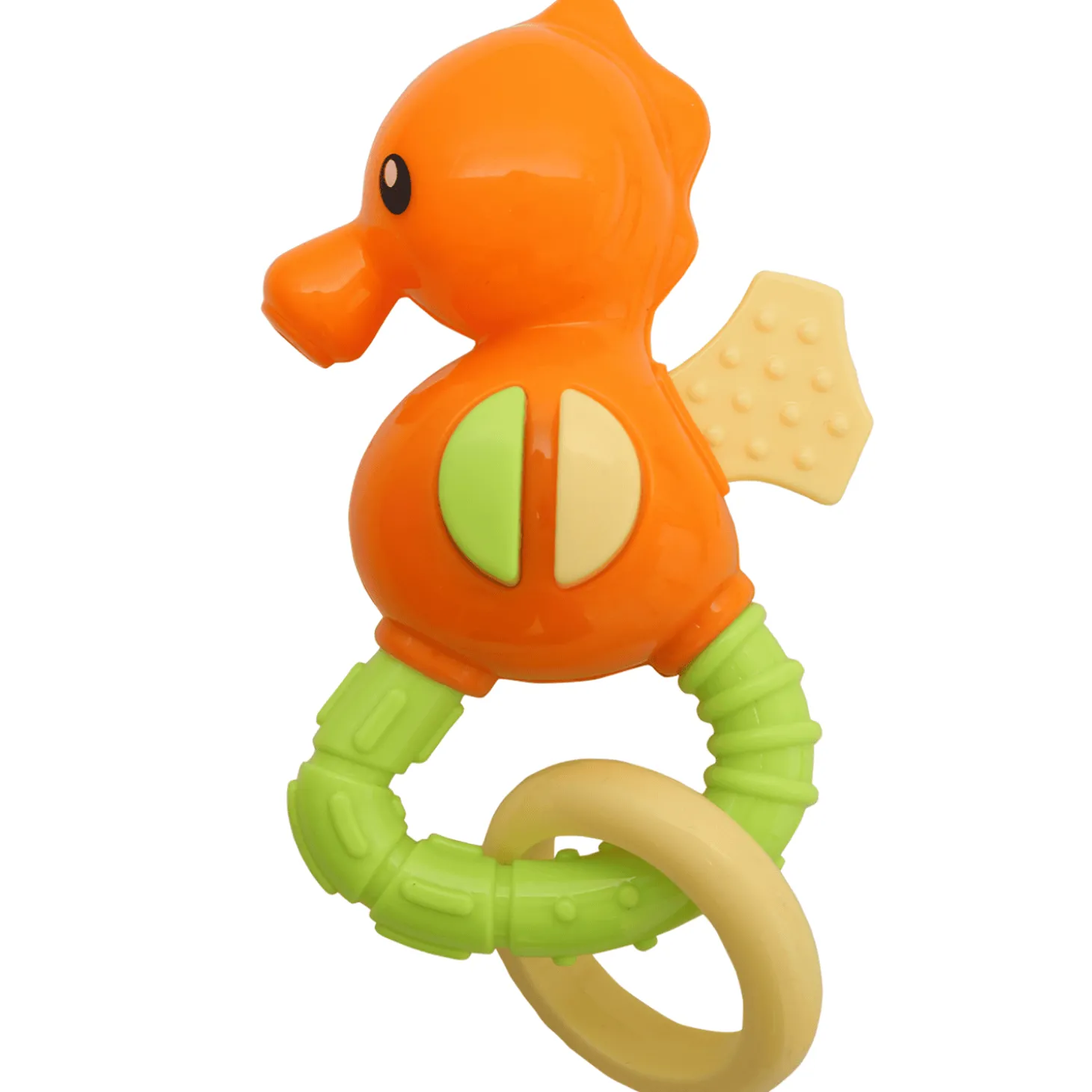 Seahorse Orange Rattle Toy