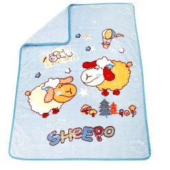 Sheep Blue Blanket