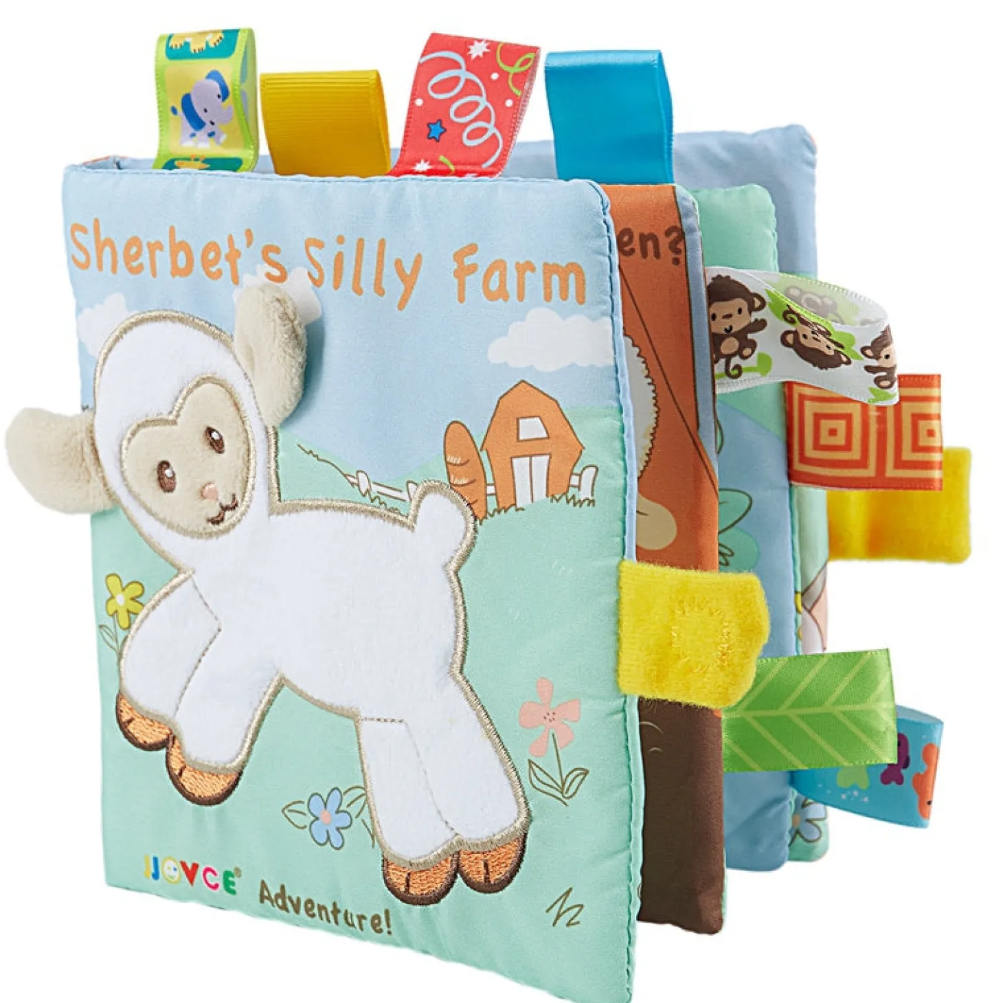 Sherbet’s Silly Farm Educational Learning 3D Cloth Book With Rustle Paper - Multicolour