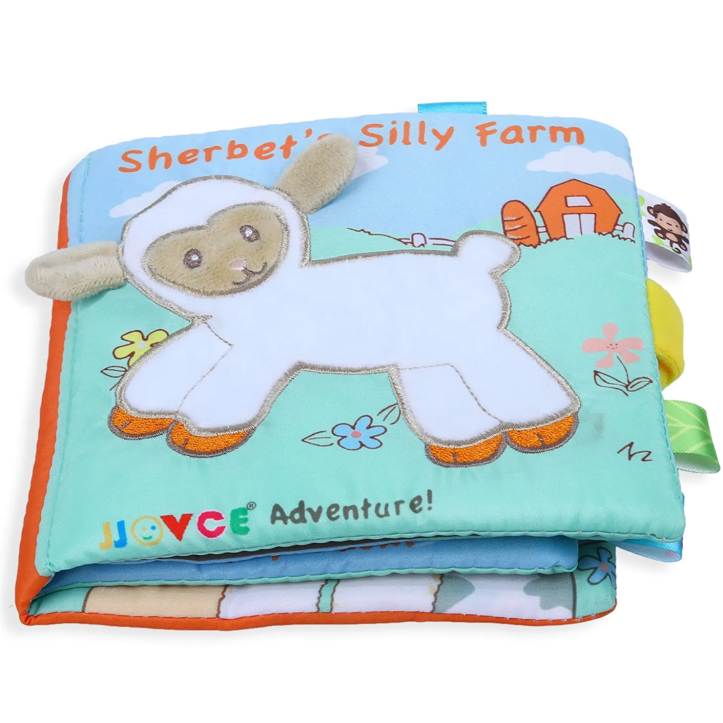 Sherbet’s Silly Farm Educational Learning 3D Cloth Book With Rustle Paper - Multicolour