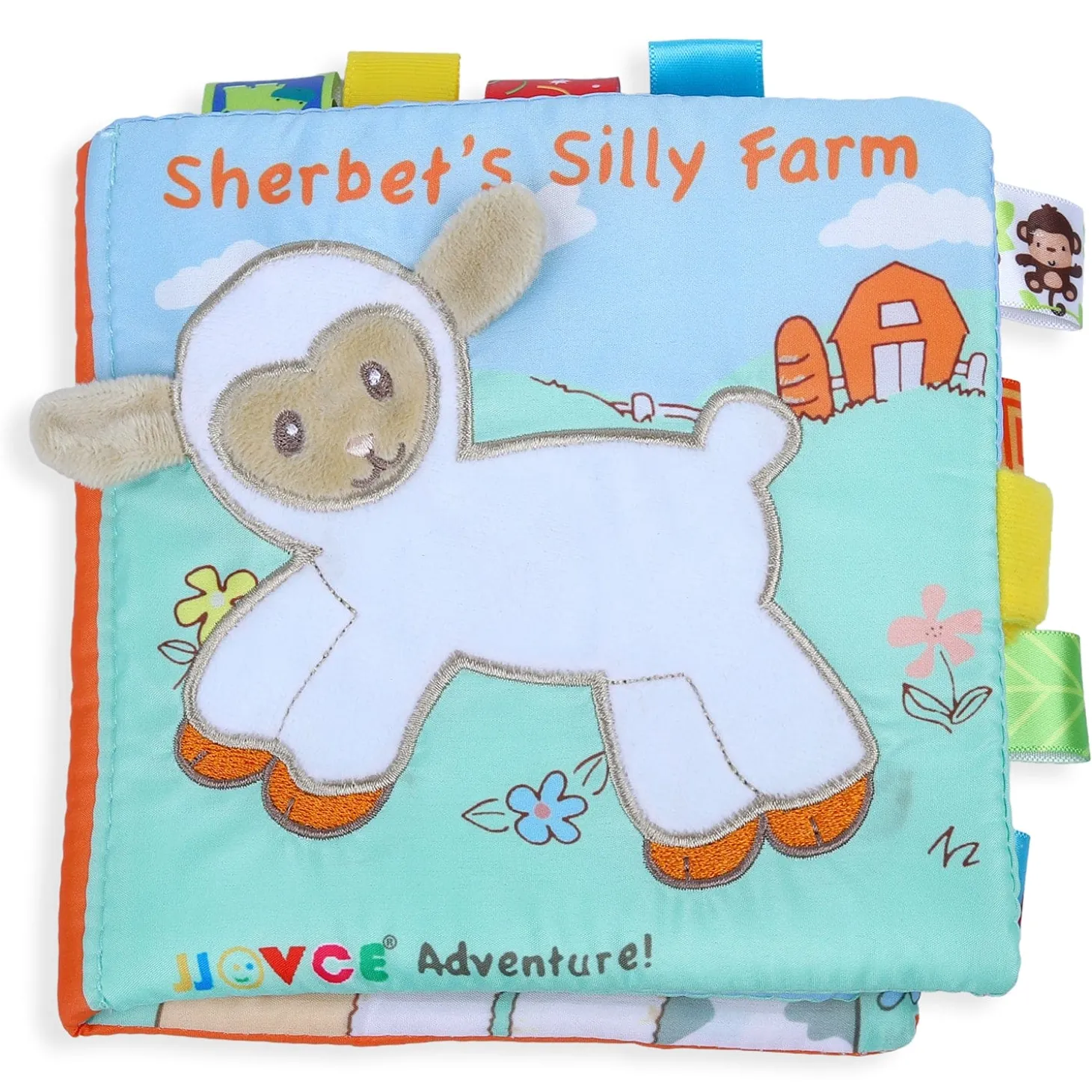 Sherbet’s Silly Farm Educational Learning 3D Cloth Book With Rustle Paper - Multicolour