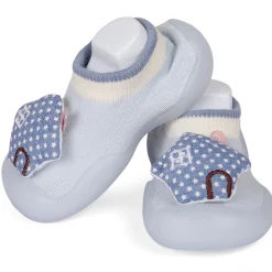 Slip-On Shoes 3D Happy Home Blue