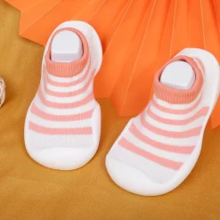 Slip-On Shoes Striped Peach