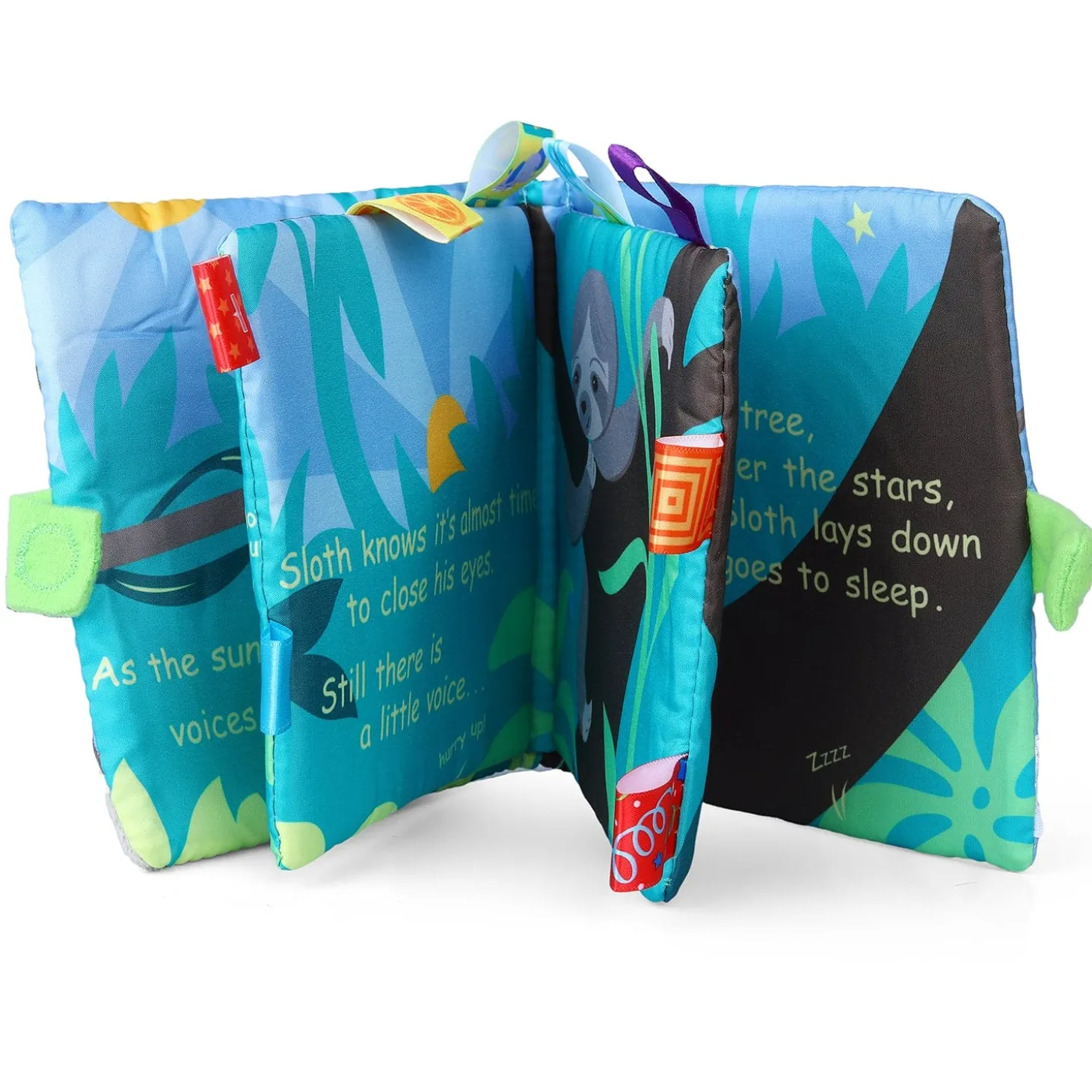 Sloth, Hurry Up! Educational Learning 3D Cloth Book With Rustle Paper - Multicolour