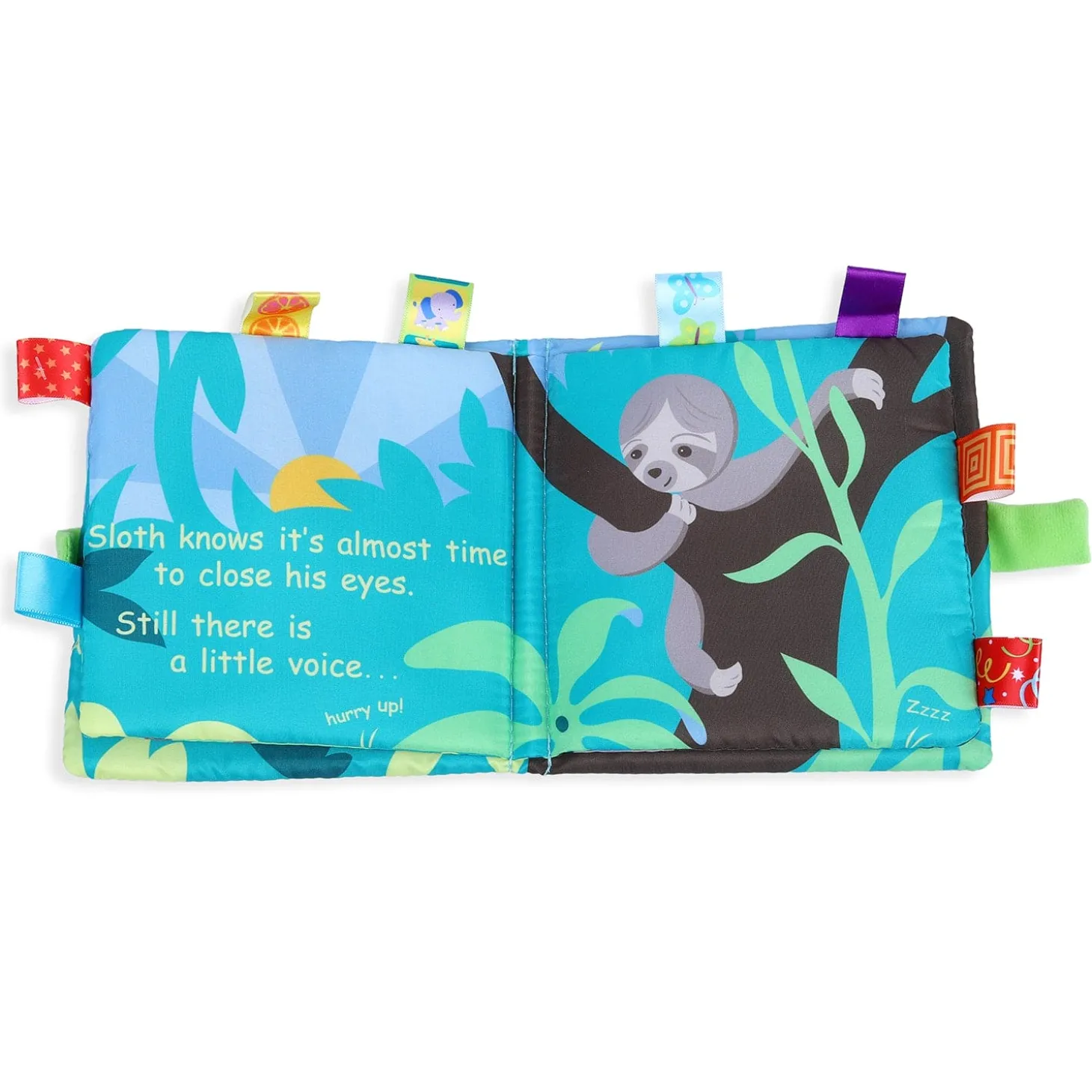 Sloth, Hurry Up! Educational Learning 3D Cloth Book With Rustle Paper - Multicolour