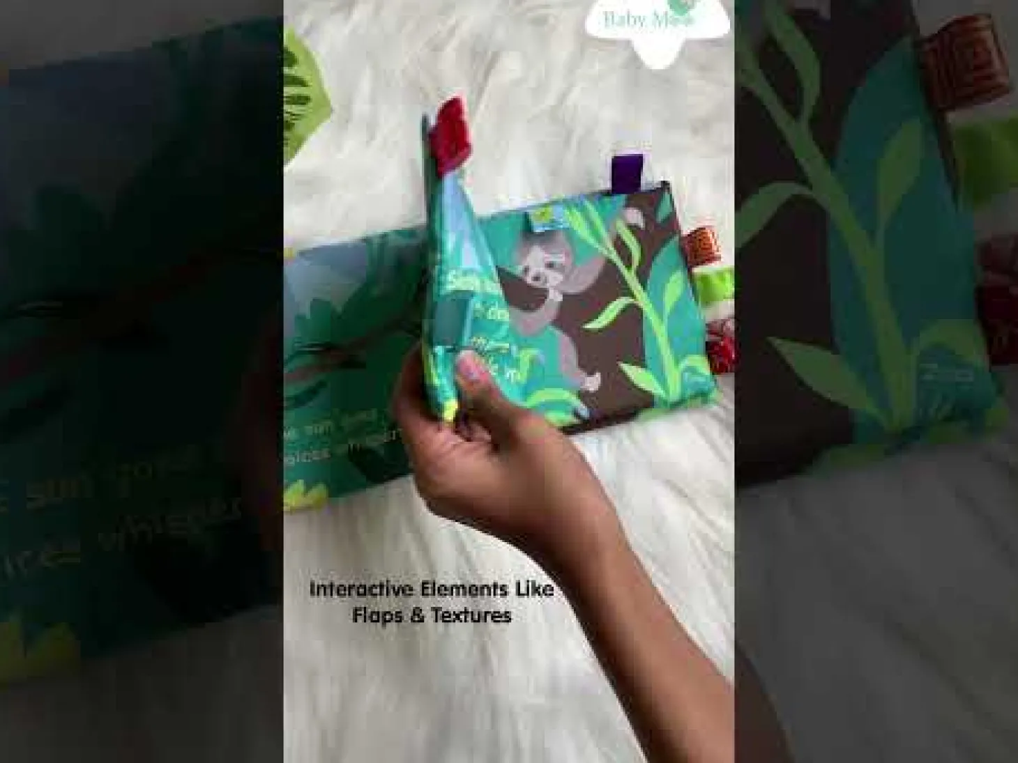Sloth, Hurry Up! Educational Learning 3D Cloth Book With Rustle Paper - Multicolour