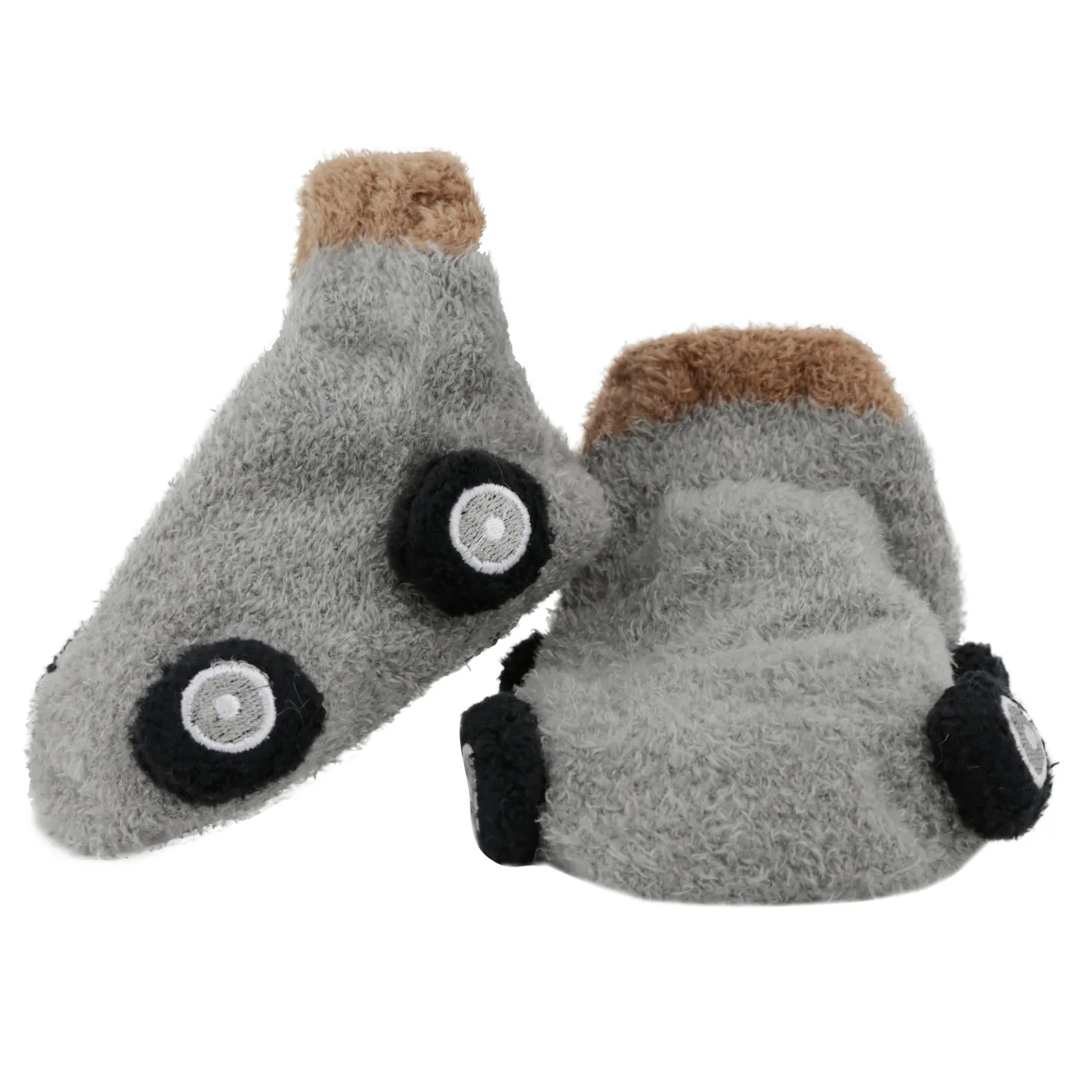 Socks On Wheels Grey And Beige 2 Pk