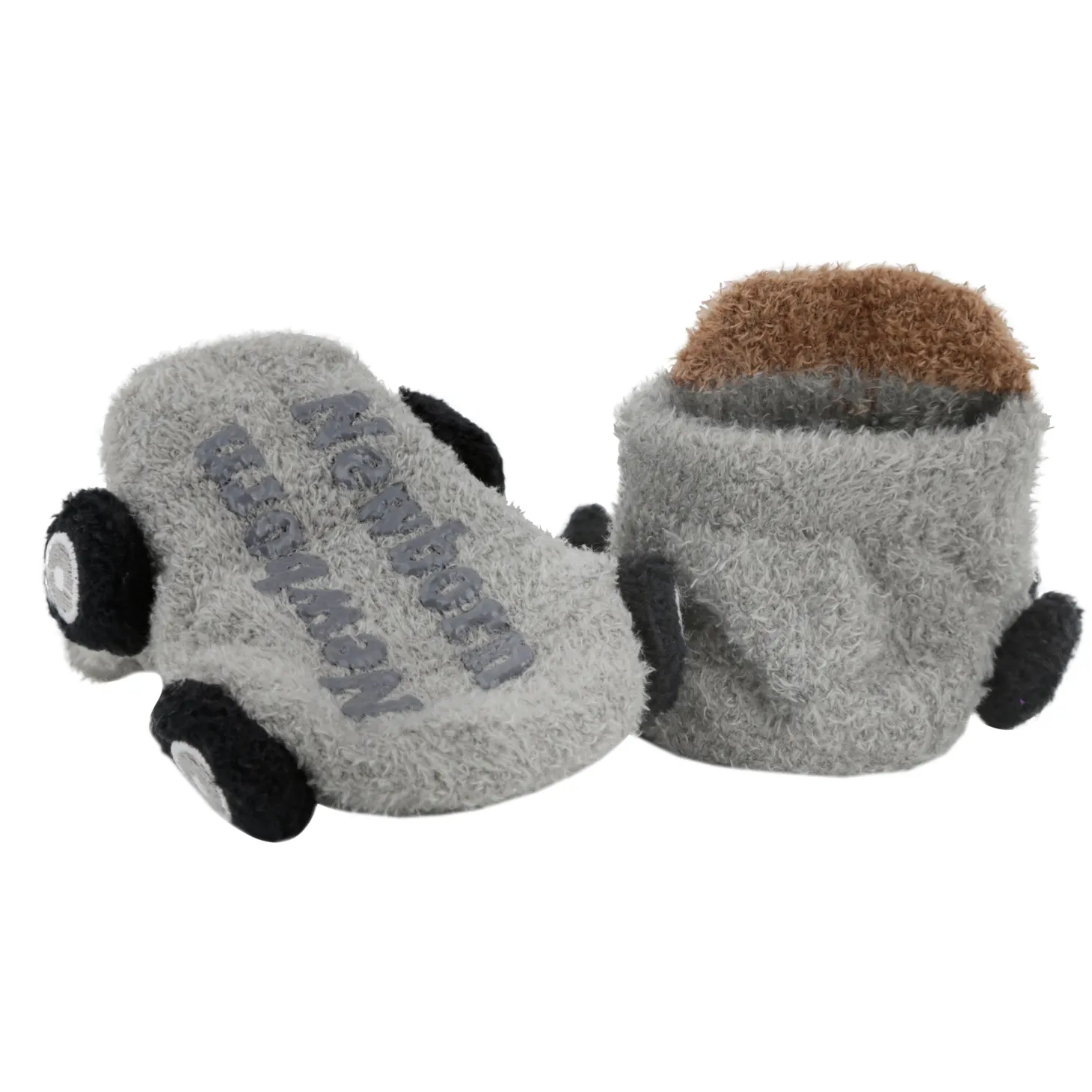 Socks On Wheels Grey And Beige 2 Pk