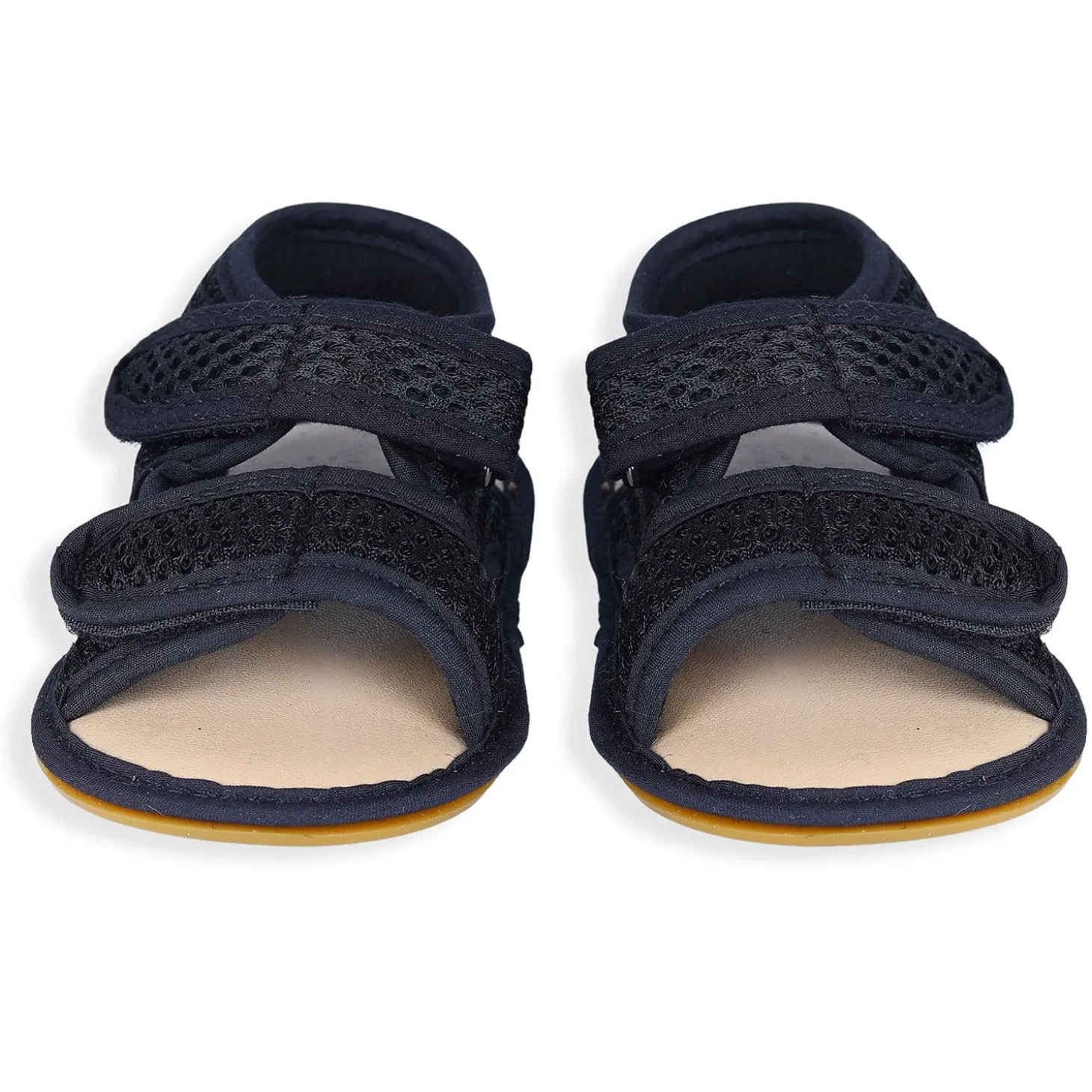 Solid Hookloop Comfortable Anti-skid Floater Sandals - Black