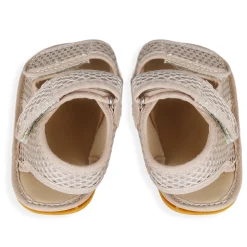 Solid Hookloop Comfortable Anti-skid Floater Sandals - Beige