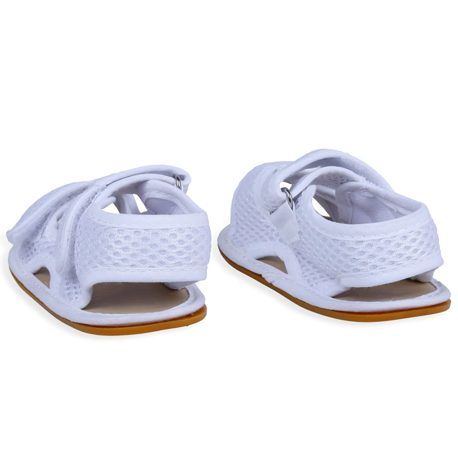 Solid Hookloop Comfortable Anti-skid Floater Sandals - White