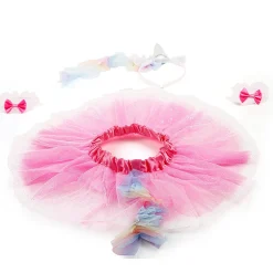 Sparkly Unicorn Rainbow Tutu Skirt And Accessory Set
