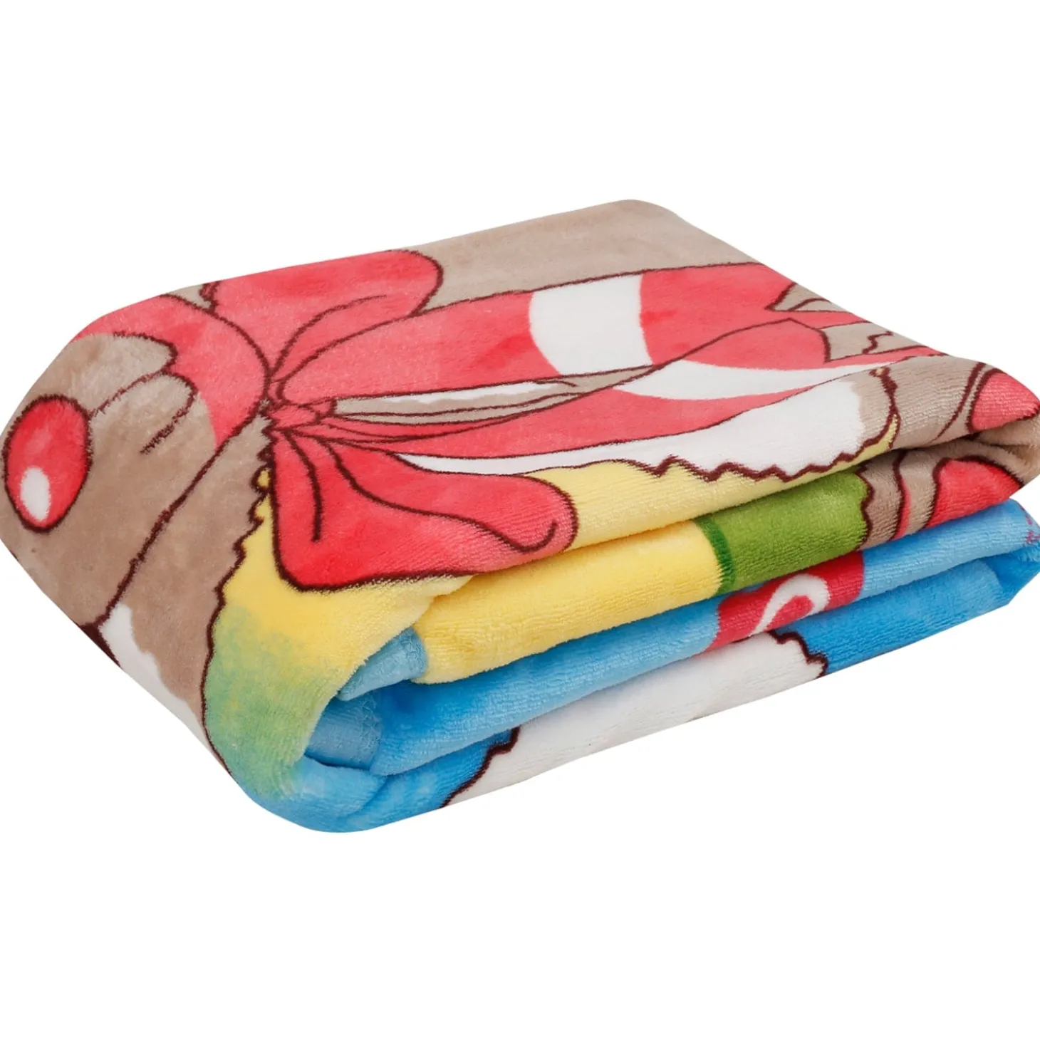 Star Bear Multicolour Double Sided Fur Blanket