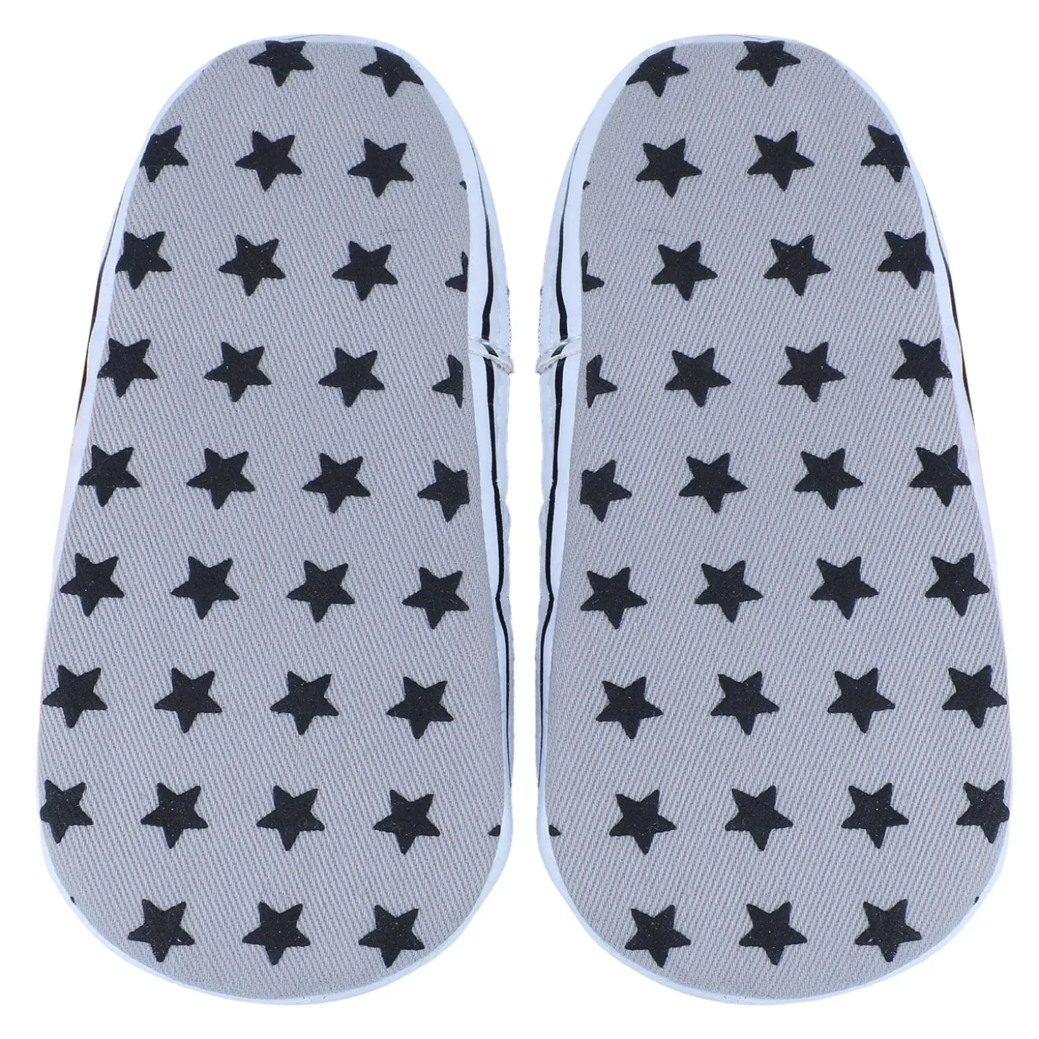 Star Casual Sneakers Soft Sole Anti-Skid Slip-On Booties - Grey