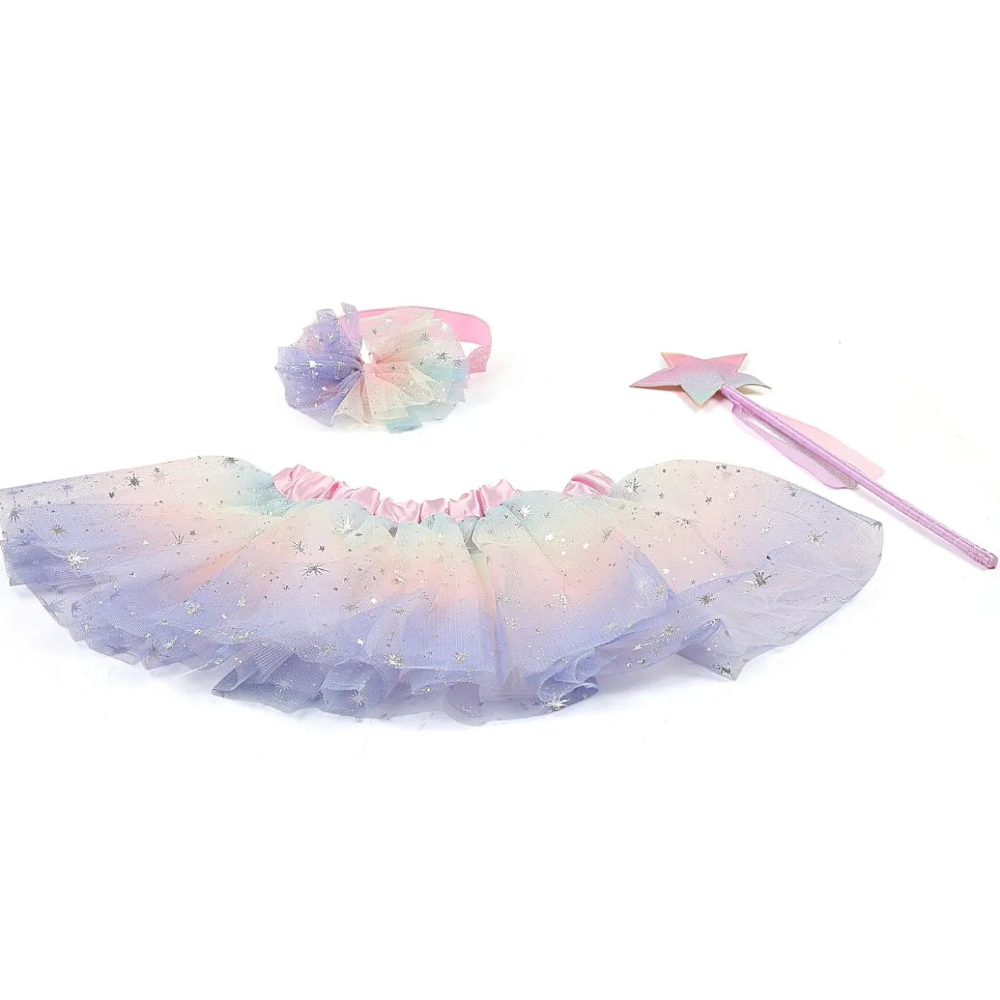 Star Multicolour Pastels Tutu Skirt And Accessory Set