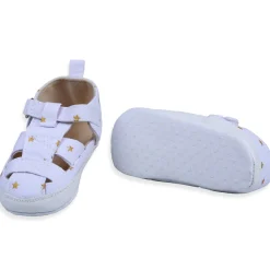Star Premium Anti-Slip Velcro Hook-Loop Sandal Booties - White