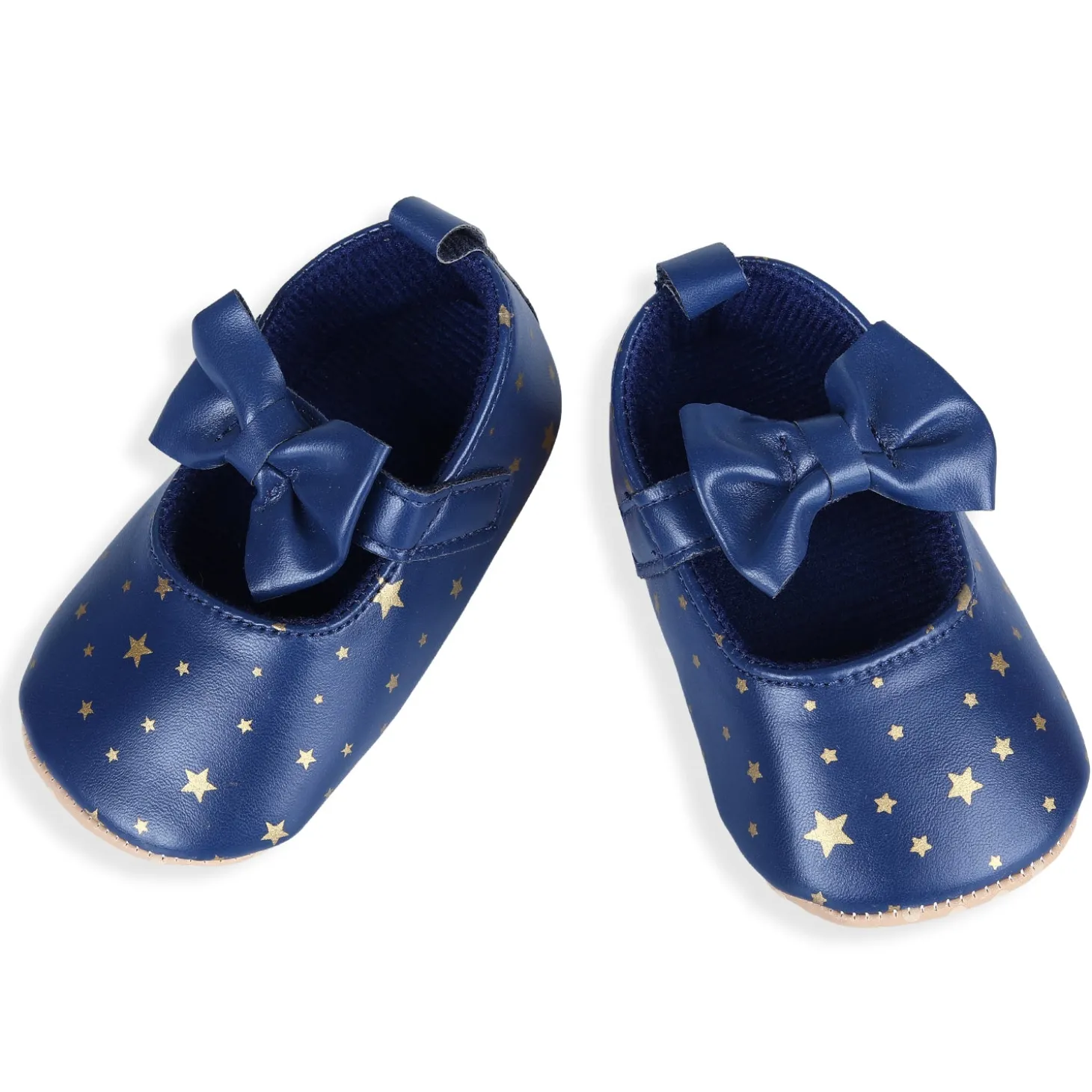 Star Premium Girls Soft Anti-Slip Ballerina Shoes - Navy Blue