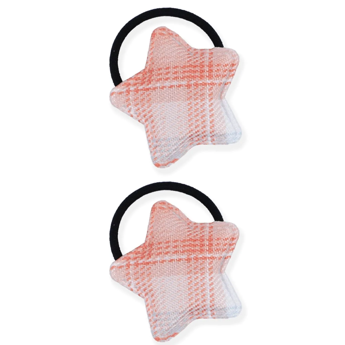 Star Rubber Bands Hair Elastic 2 Pcs - Peach