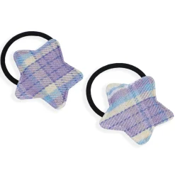 Star Rubber Bands Hair Elastic 2 Pcs - Purple